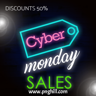 Cyber Monday Psd Neon Effect Sale Template Psd Design Free Download