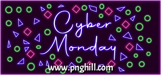 Cyber Monday Multi Color Neon Background Design Free Download