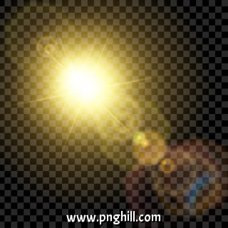 Light Ray Sun Glow Light Effect Background 