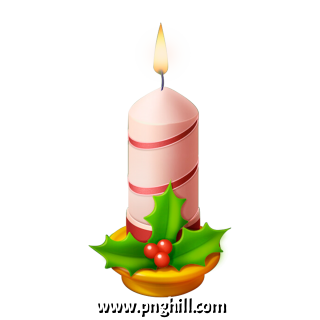   Merry Christmas 3d Decorative Advent Candle And PNG Design Free Download