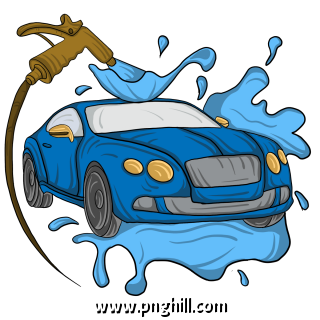 Blue Car Wash Clipart Free PNG Download