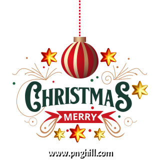 3d Merry Christmas Decorative Text Vector Free PNG Design Free Download