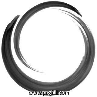 Black Circle Paint Brush Free PNG Download