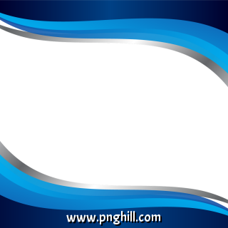 Blue Wavy Shapes On Transparent Background Curved 