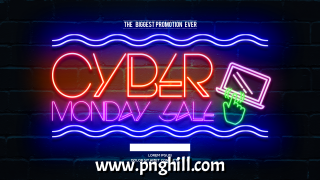 Fashion Pop Neon Glow Effect Cyber Monday Promotion Banner Template Design Free Download