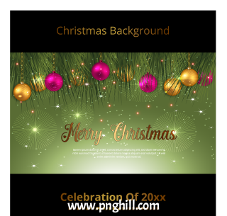  Christmas Decorative Pretty Background Vector Template Free PNG Design Free Download