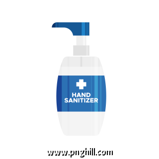 Hand Sanitizer Bottle Medical Tools Illustration