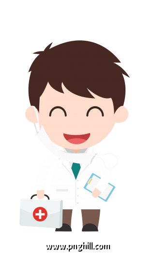Medical Cartoon Doctor Cute Smiley Face Wear 