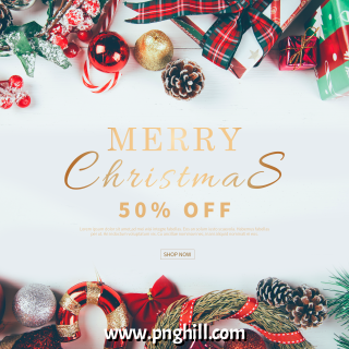 Simple Texture Christmas Promotion Snsbanner Template Free PNG Design Free Download
