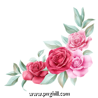 Floral Decoration For Wedding N Card Watercolor Flowers Illustration Of Red And Peach Roses Leaves Branches Composition 