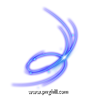 Blue Light Effect With Line Swirl Vector Transparent 