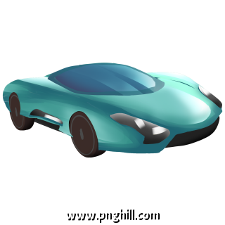 Blue High End Sports Car Free PNG Download
