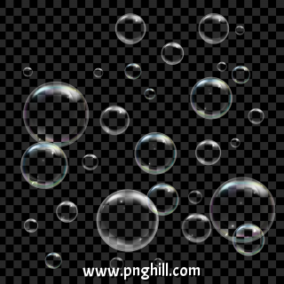 White Soap Transparent Bubble Clipart 