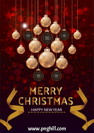Colorfull Merry Christmas Day And Happy New Year Template Free PNG Design Free Download
