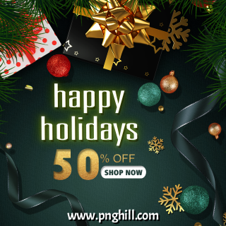  Green Texture Christmas Promotion Poster Template Free PNG Design Free Download