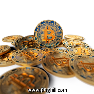 Scattered Bitcoin Free PNG Downlaod