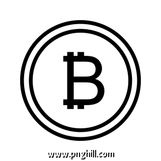 Bitcoin Line Icon Free PNG Download