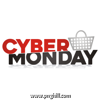 Cyber Monday Sale Lettering Logo With Cart Design Free Download
