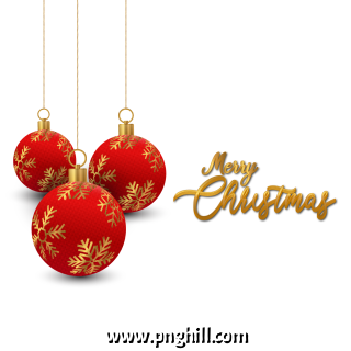   Merry Christmas 3d Ball For Decoration And PNG Design Free Download