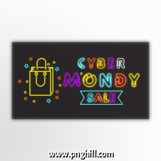 Neon Style Online Shopping Monday Promotion Banner Template Design Free Download