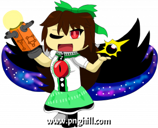 Utsuho Reiuji Chibi Cartoon Clipart