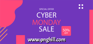 Purple Cyber Monday Special Offer Background Design Free Download