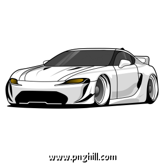 Luxury White Super Car Free PNG Download