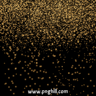 Gold Glitter Texture On Black Background 