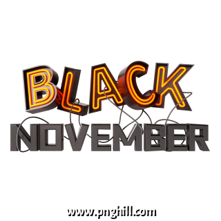 Blessed Friday November Three Dimensional Brazilian Black Lamp Word Design Free Download