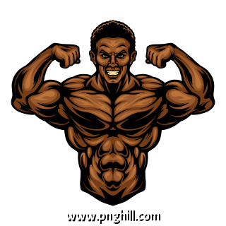 Fitness Gym Power Mascot Free PNG Download