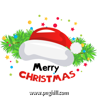  Santa Hat Merry Christmas Vector Free PNG Design Free Download