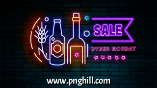 Beer Neon Style Cyber Monday Poster Template Design Free Download