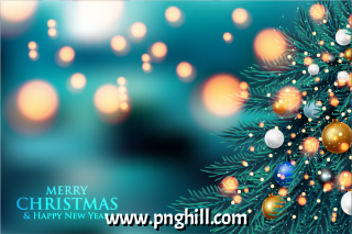 Christmas Card With Blurred Background Template Free PNG Design Free Download