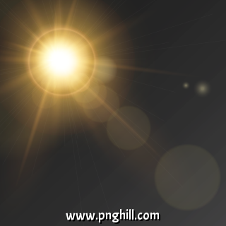 Sunlight Rays Effect With Lens Flare Effect Illustration 