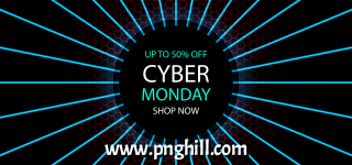 Cyber Monday Background Neon Style Design Free Download