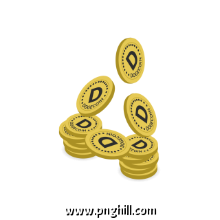 Coin Dgecoin Crypto Gold Free PNG Download