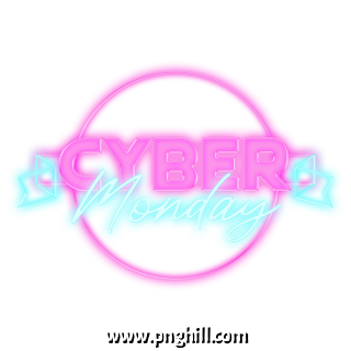 Cyber Monday With Neon Circles Design Free Download