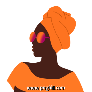 Black Women Fashion Glasses Illustration Elements Free PNG Download