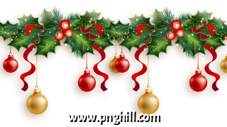 Christmas Creative Red Ball Decoration And PNG Design Free Download
