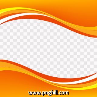 Orange Wavy Shapes On Transparent Background Curved 