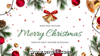  Merry Christmas White Creative Banner Template Free PNG Design Free Download