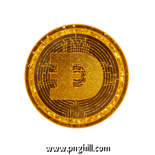 Dogecoin With Golden Free PNG Download