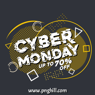  Cyber Monday Sale With Technology Style Fonts Design Free Download