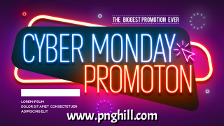  Cyber Monday Fashion Neon Glow Effect Design Free Download