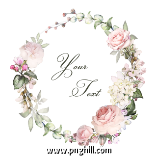 Floral Wreaths With Typography 