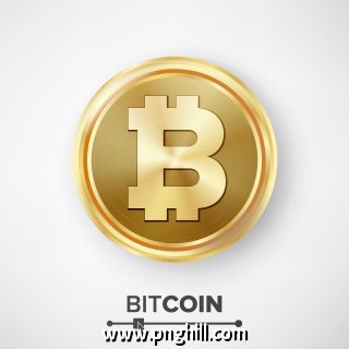 Bitcoin Gold Coin Vector Free PNG Download