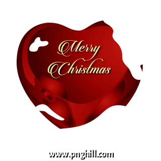    Merry Christmas Typography With Red Background Free PNG Design Free Download