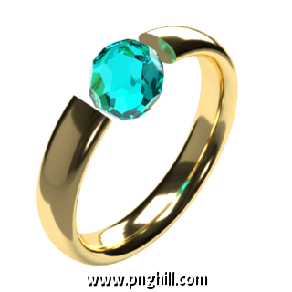 Diamond Ring Golden Jewellery Free PNG Download