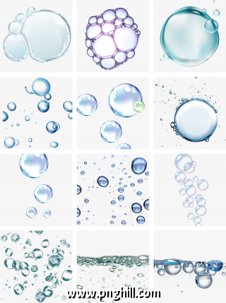 Blue Blisters Transparent Water Bubble Liquid Blisters Round Water Bubble 