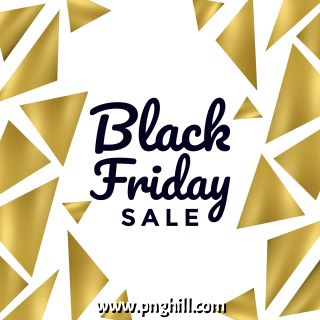 Blessed Friday Golden Sale Banner Promotion With Geometric Design Free Download